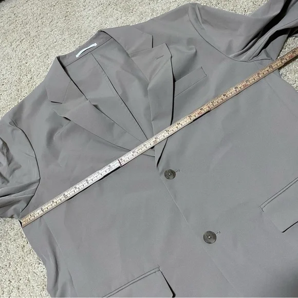 Uniqlo AirSense Men's Blazer Ultra Lightweight Minimalist Beige Size Large L - Picture 9 of 11